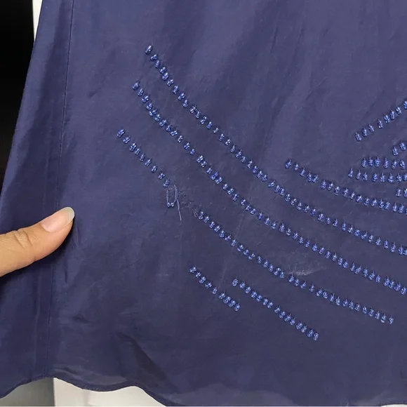 Banana Republic Women’s Navy Blue 100% Silk Skirt Size 2 - Picture 4 of 10